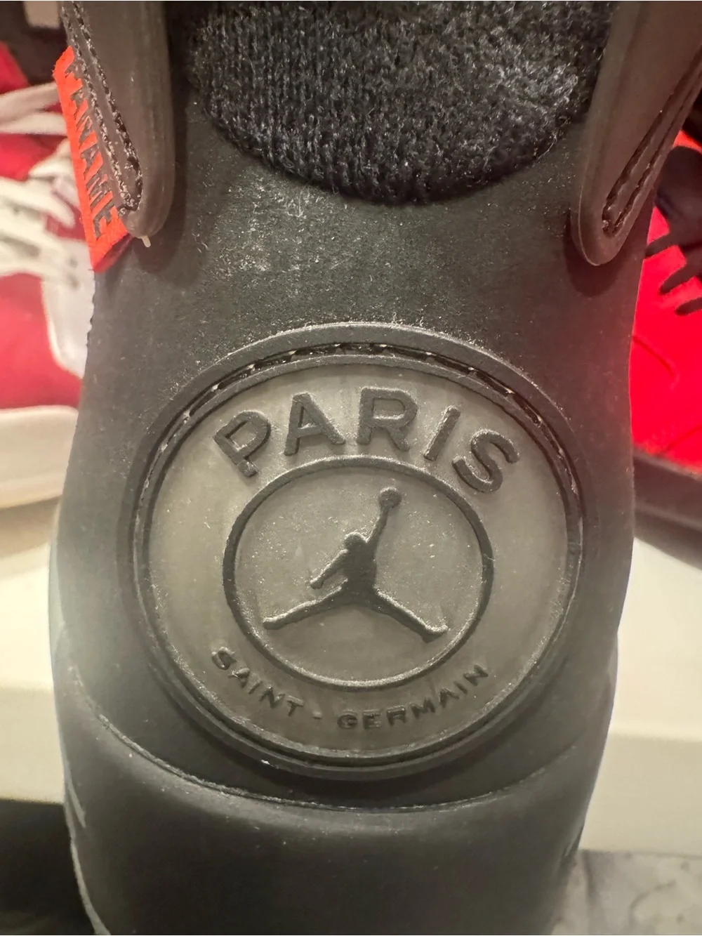 Men's Jordan 6 Gray and Black Sneakers with Red Accents “Paris”